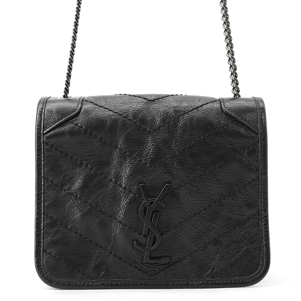 Saint Laurent Paris Chain Shoulder Bag Niki Black